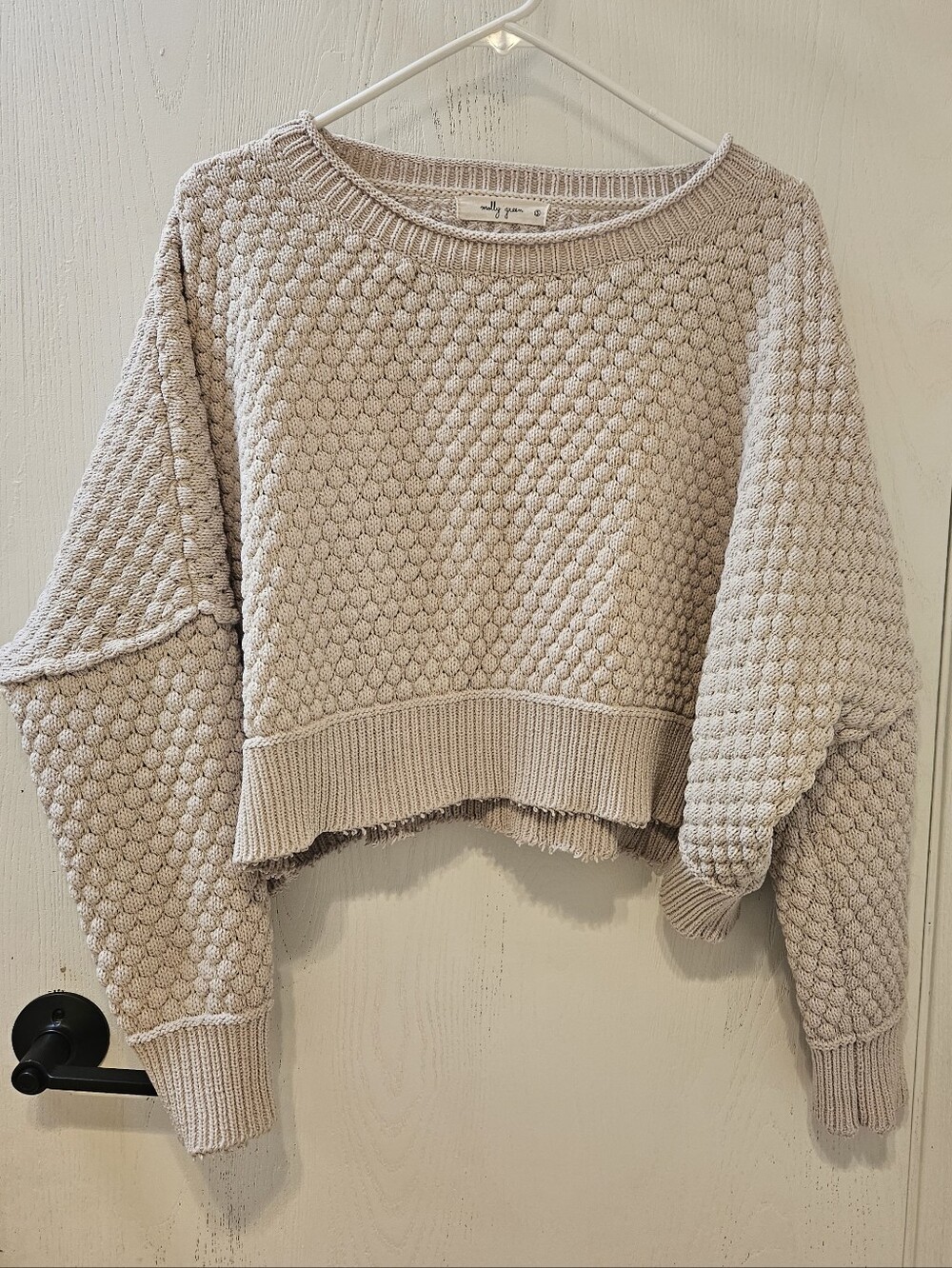 Molly Green Chunky Knit Pullover Sweater - Oatmeal/Cream